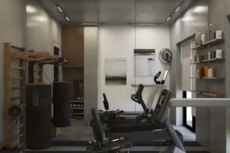 renew 3d gym interior, pilates studio,fitness center, equipment layout,d5 render