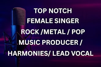 sing powerful alternative rock, pop rock, indie rock vocal as a female vocalist