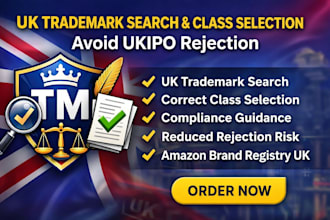 do UK trademark search and UK trademark class selection avoid ukipo rejection