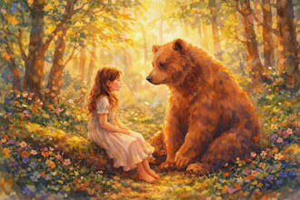 illustrate children picture book, whimsical, storybook illustration, covers