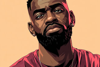 do vector portrait or cartoon portrait