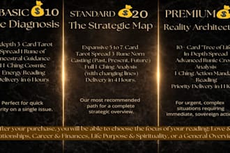 do a deep psychic reading using 3 ancient oracles