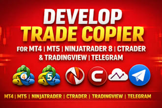 develop copy trading bots and signal copier for mt4, mt5, ctrader, ninjatrader