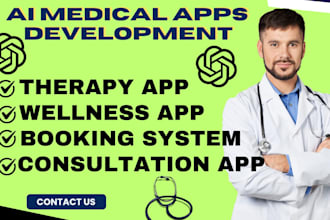 ai healthcare  wellness therapy app with online consultation booking system