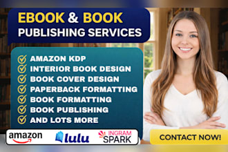 handle your book formatting and book publishing on amazon KDP