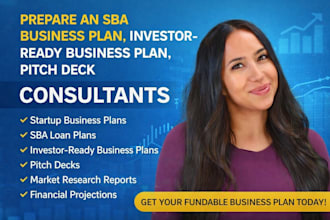 write investors ready business plan and pitch deck for startups