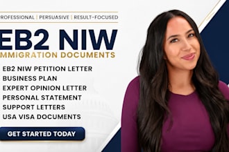 eb2 niw petition letter, expert opinion letter for usa visa, business plan