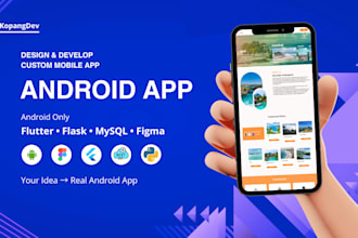 develop a flutter mobile app with flask backend API