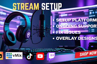 setup or fix streamlabs obs studio vmix for twitch tiktok youtube gaming