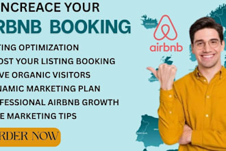 promote and market airbnb listing, vrbo with seo to boost bookings