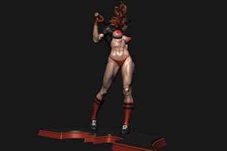 sculpt 3d character for 3d printing, human nsfw, sfw art,sexy stylized character