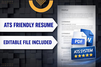 redesign and format your resume into a clean ats friendly layout