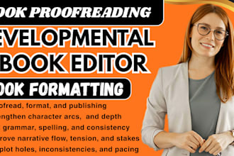 do developmental editing for your book, plot and character development