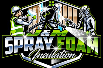 design luxury foam spray logo for your company
