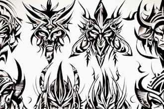do cyber sigilism and tribal for clothing and tattoo
