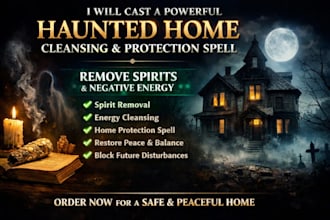 perform a deep haunted house cleansing and spiritual protection ritual