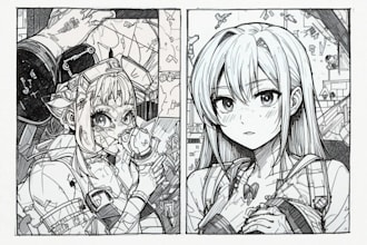 draw your comic book in manga style