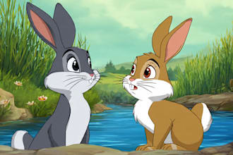 draw an expressive animal cartoon character