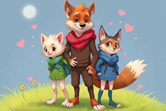 draw art of you furry characters