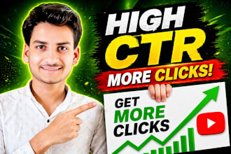 disign high CTR youtube thumbnails that get more clicks