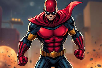 draw your very own superhero or villain in marvel style