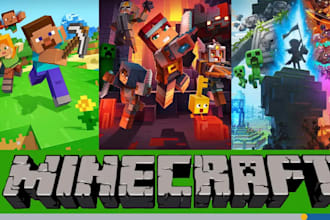 do your hytale or minecraft server logo in drawn