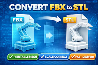 convert fbx to stl clean accurate  ready for 3d printing