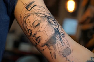 create a personalised tattoo sketch for you
