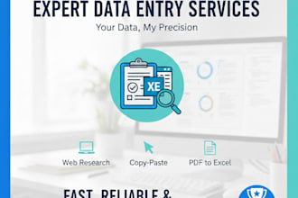 do expert data entry, copy paste and web research