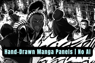 draw dark fantasy manga comic pages webtoon anime panel, webtoon manga cover art