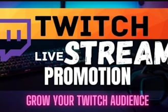 do organic twitch channel promotion, kick channel promotion