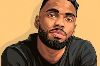 draw amazing vector cartoon portrait