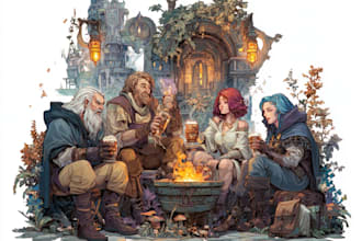 illustrate a fancy dnd character art