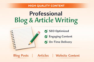 simple and engaging article and blog post writing