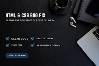 fix HTML CSS bugs and responsive issues