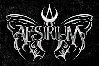 create a dark aesthetic metal logo for your ep cover