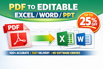 convert PDF to editable word or excel file and more