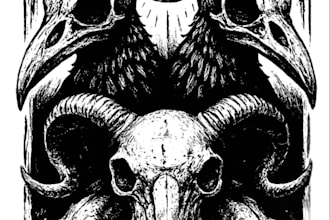 design a brutal metal t shirt logo