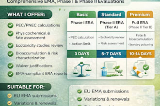 conduct phase I and ii environmental risk assessment for medicinal product