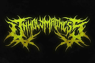create a simple yet effective metal logo