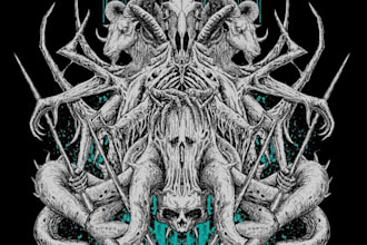 create a brutal logo optimized for screen printing