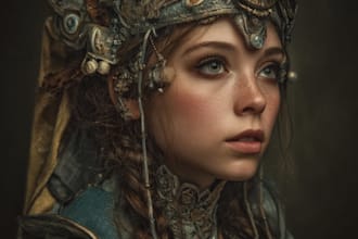paint a dark fantasy portrait