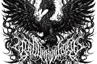 design a legendary metal logo for your project