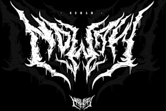 design a premium metal logo with original art