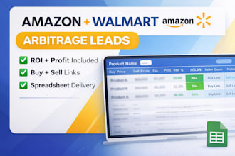 find profitable amazon and walmart online arbitrage leads with ROI