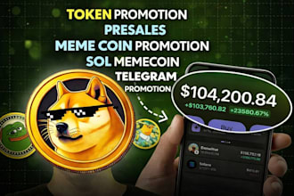 token promotion, presales, meme coin, solana memecoin, telegram promotion