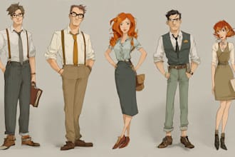 do comic style character designs