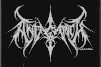 design a hauntingly elegant gothic metal logo