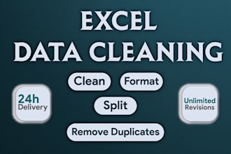 clean, format, merge, and split messy excel or CSV data