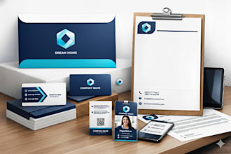design modern id badge and professional office stationery